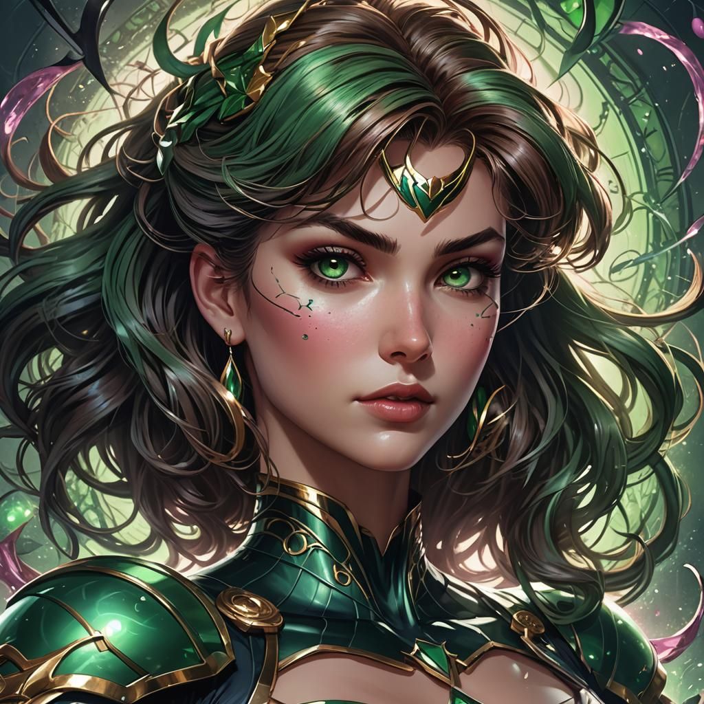 Sailor Jupiter in the venom symbiote head and shoulders portrait, 8k ...