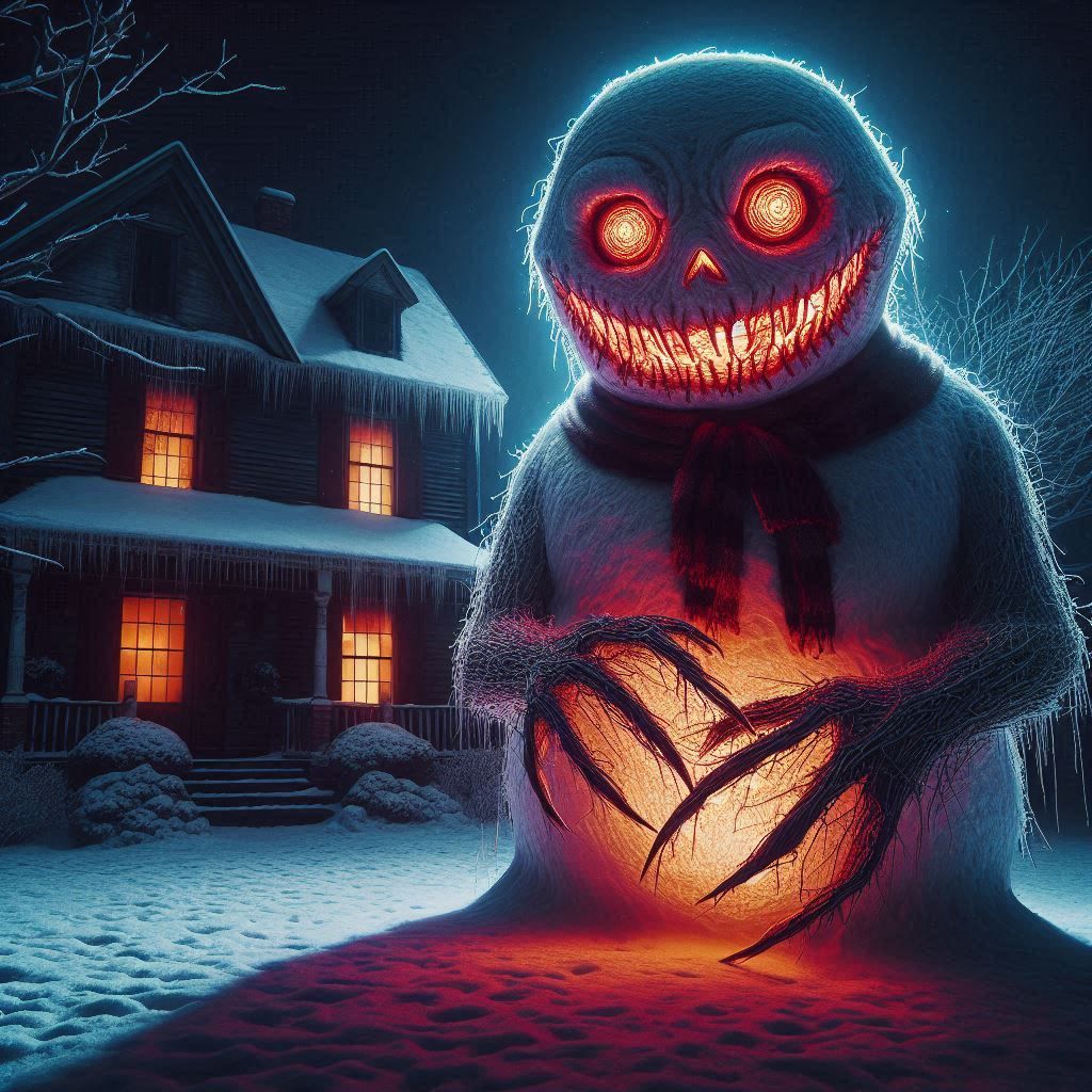 Scary snowman
