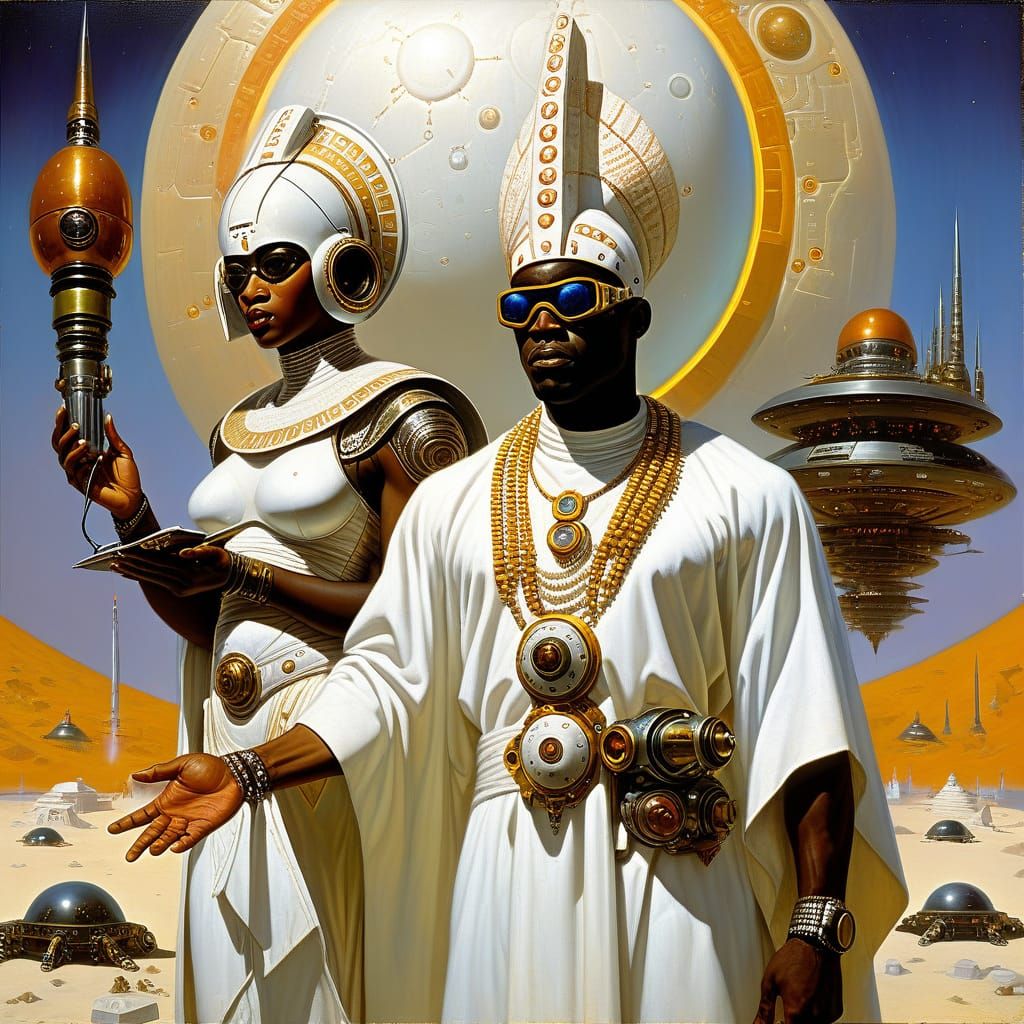 Obatala (African Myth x Classic Sci Fi Art)
