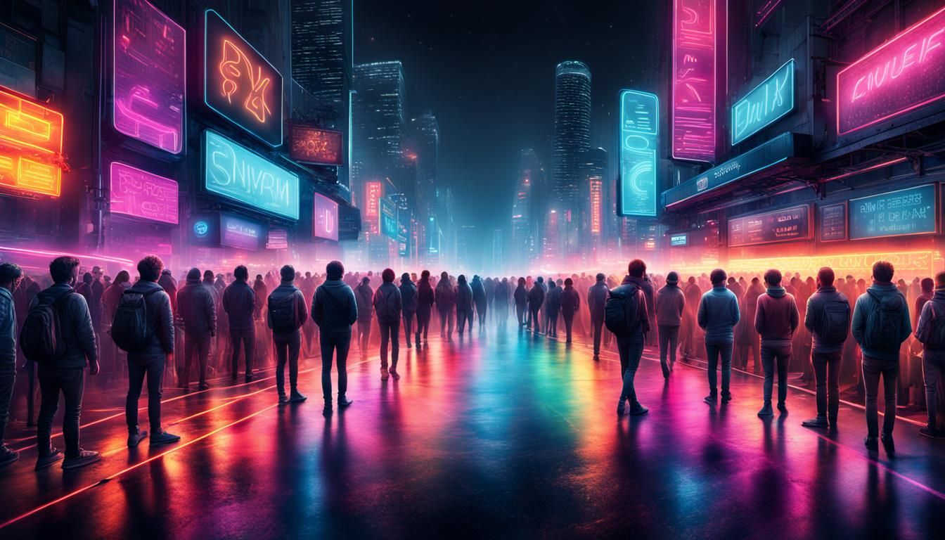 endless queue - AI Generated Artwork - NightCafe Creator