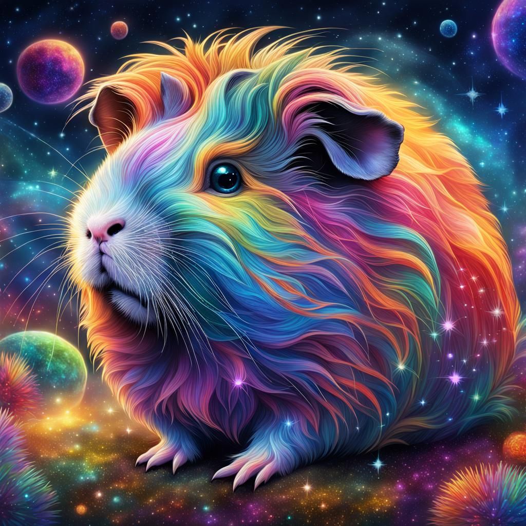 Cosmic Guinea Pig  by @DragonQueen3