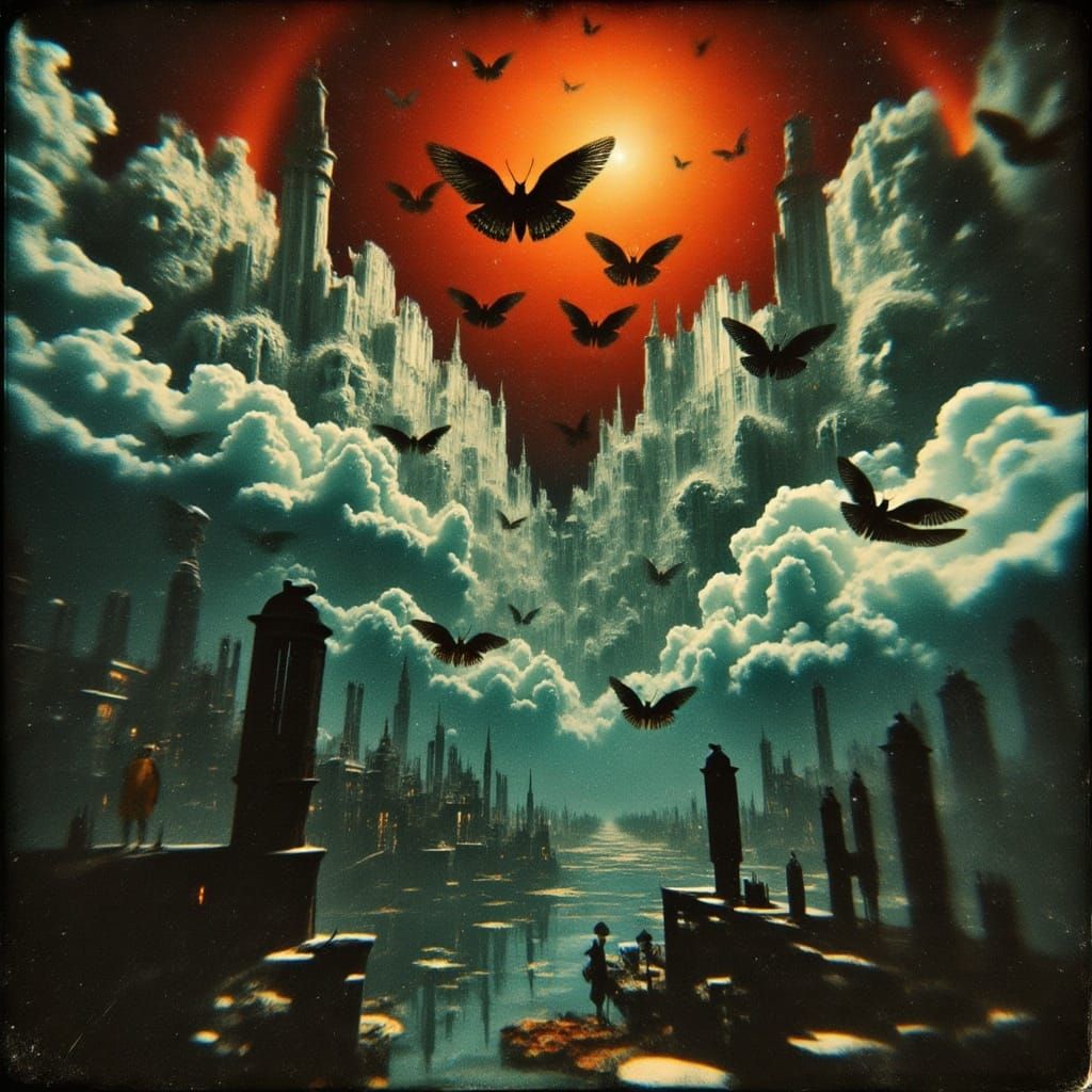 <lora:Abyss:1.0>ink painting ,pirate city inside the cloud , dieselpunk ships ,by Joe Fenton , Alena Aenam, Aristarkh Lentulov , Beeple, Nek...