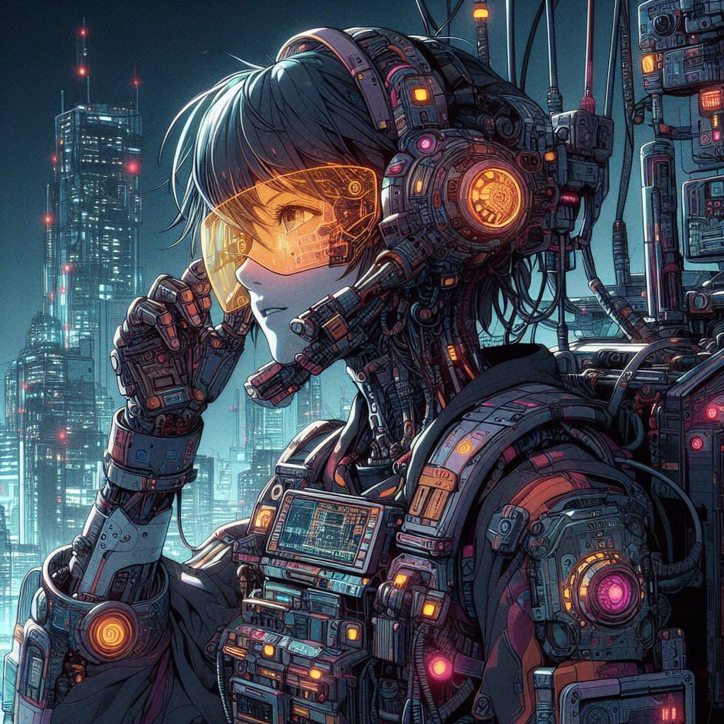 Cyberpunk Cyborg Girl