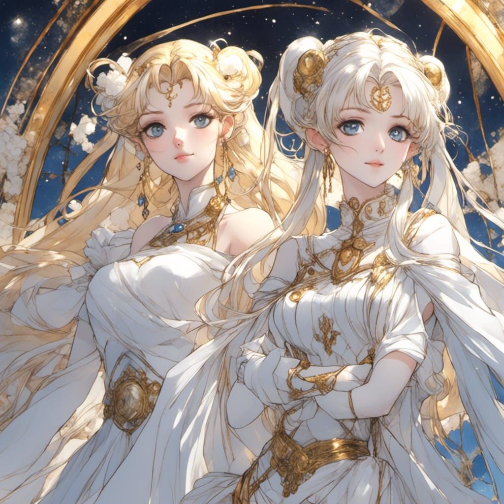 <lora:monstyle3:1.0> (triumvirate) Princess Serenity, Sailor...