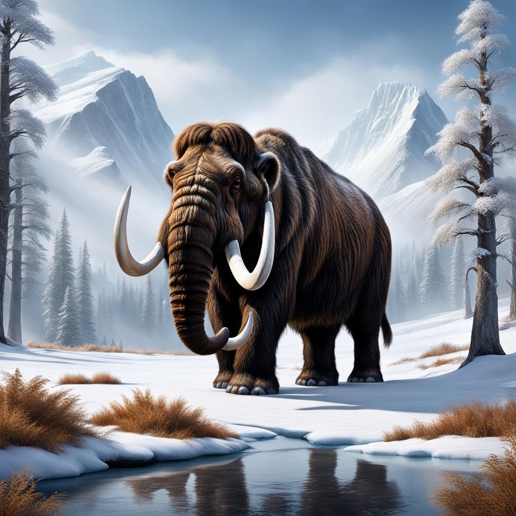 Woolly Mammoth - AI Generated Artwork - NightCafe Creator