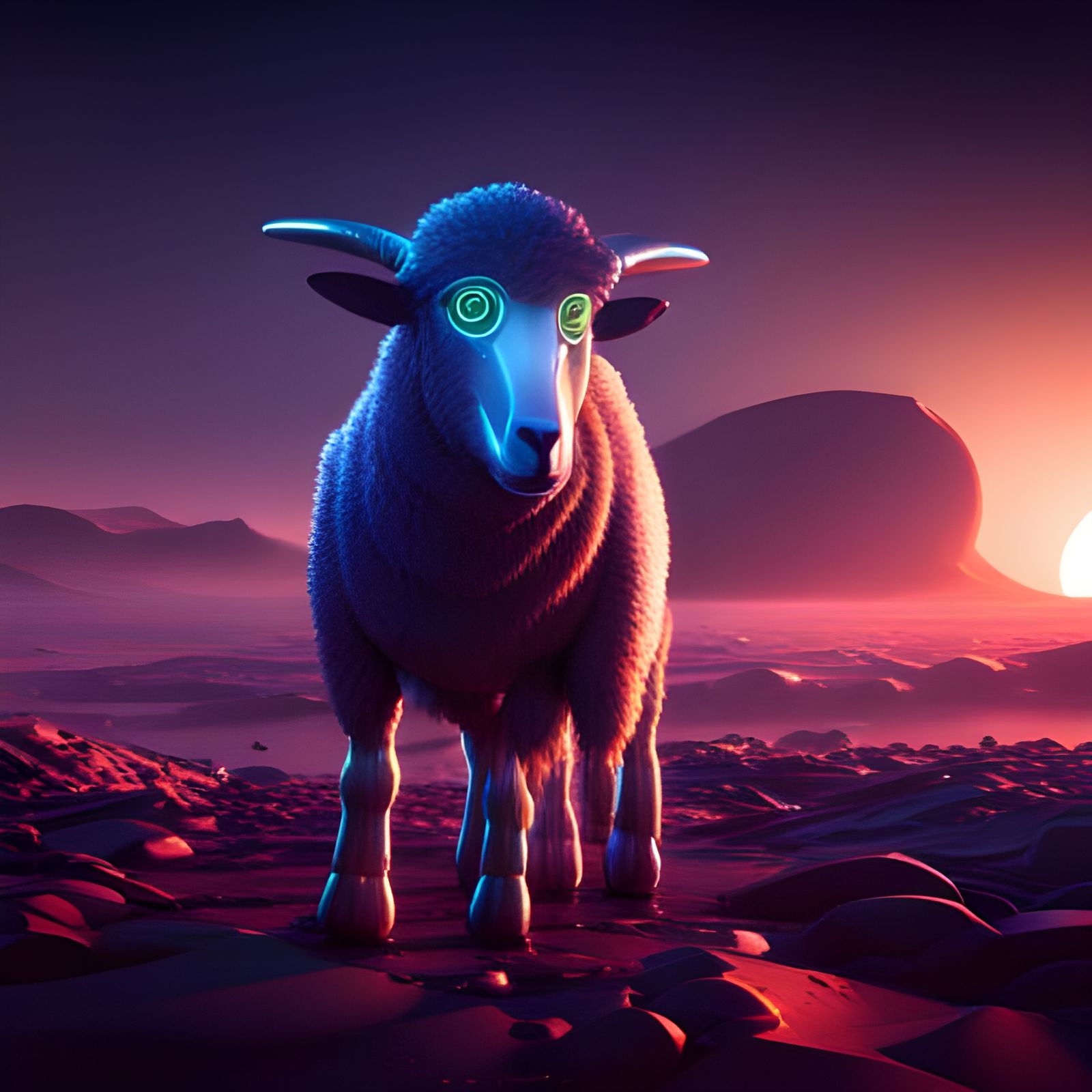 Do androids dream of electric sheep ai generated artwork nightcafe
