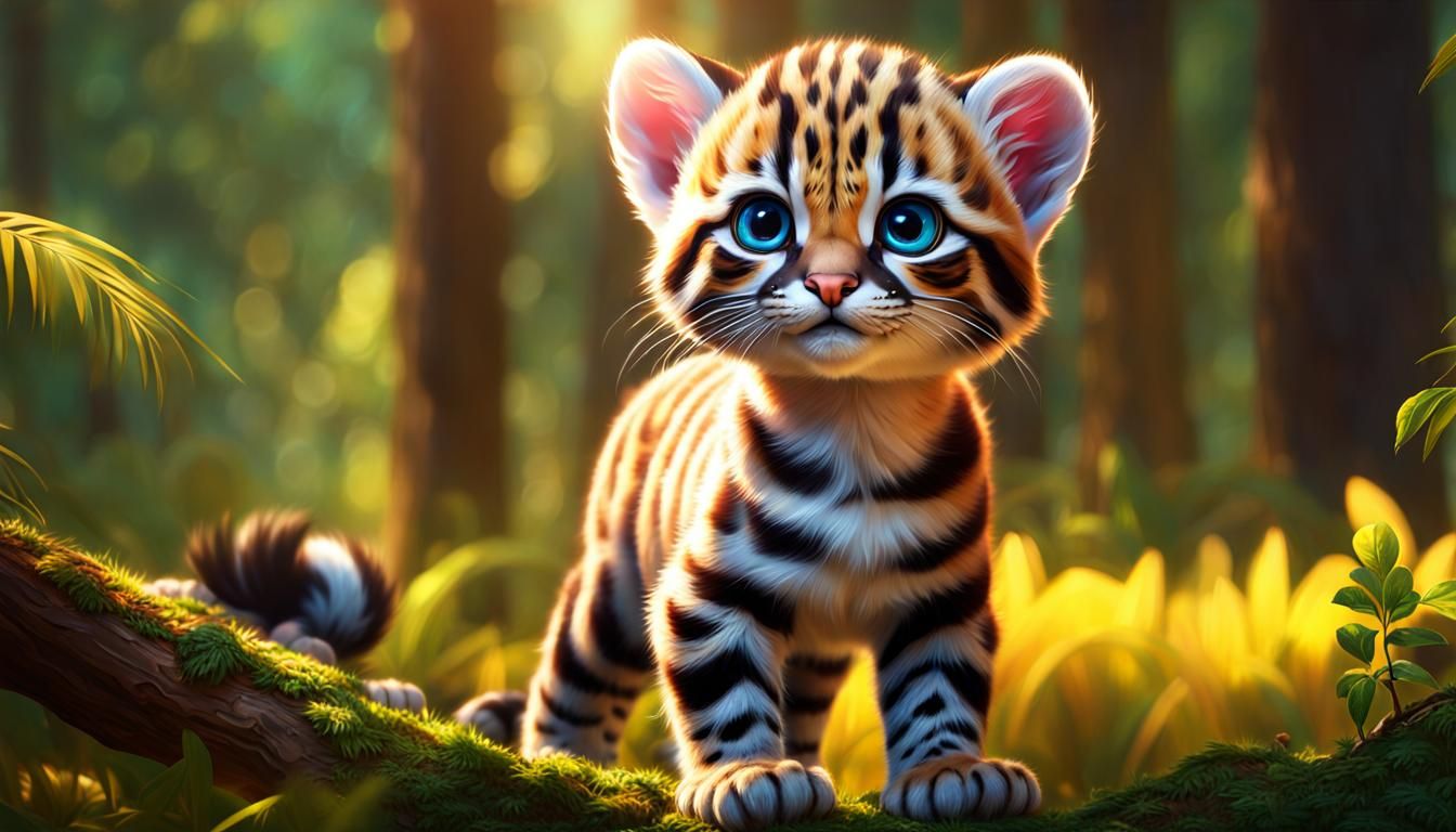 Baby Ocelot  by @FREEQ-AI