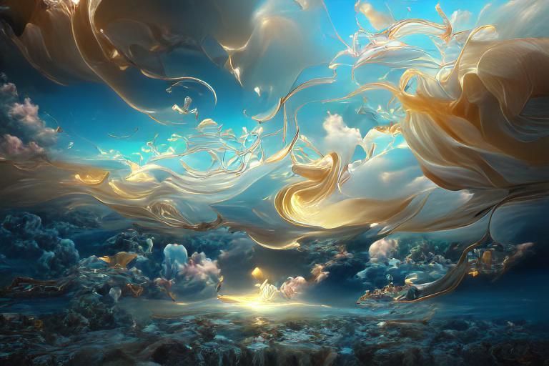 Underwater Swirling Gold