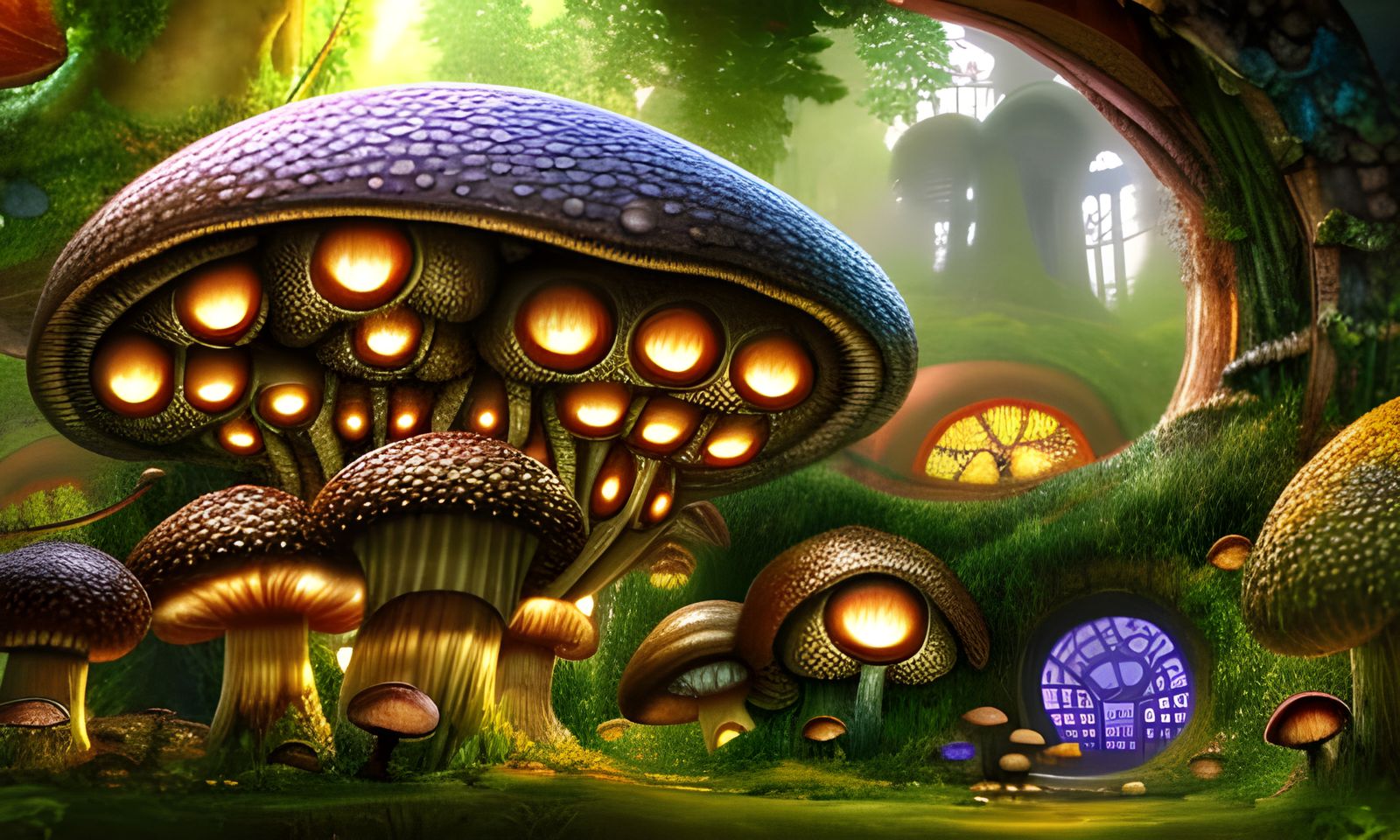 SteamPunk Mushroom House Forest