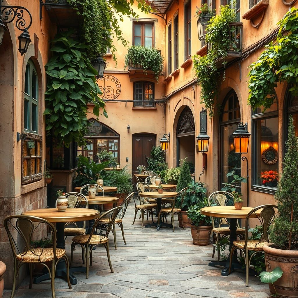 Charming Street Cafe (2)  by @Lady of the Thorns