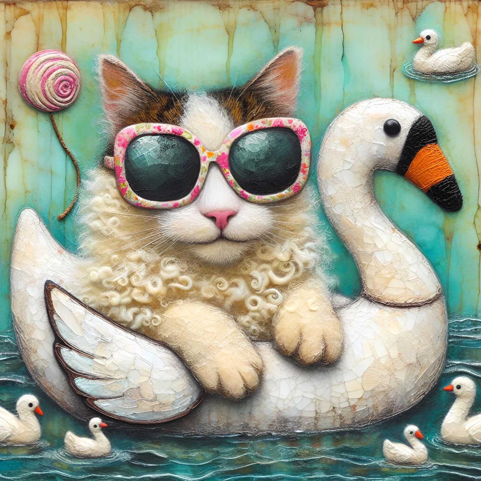 Woolly, float, meow 😽🤍 (1)