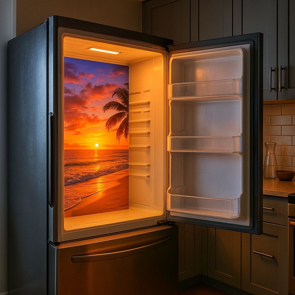 Sunset in the fridge