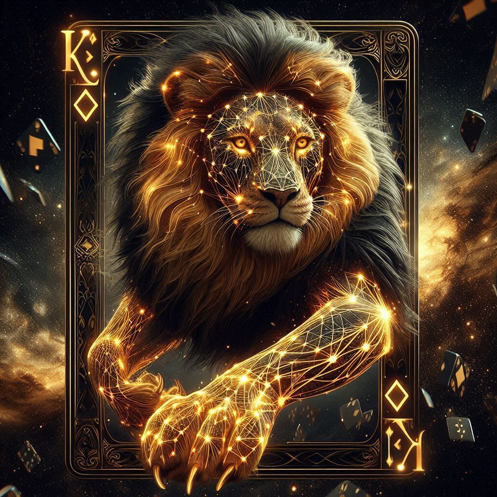 Celestial Leo: King of Diamonds unbound  by @Fiona Etkin 1974 