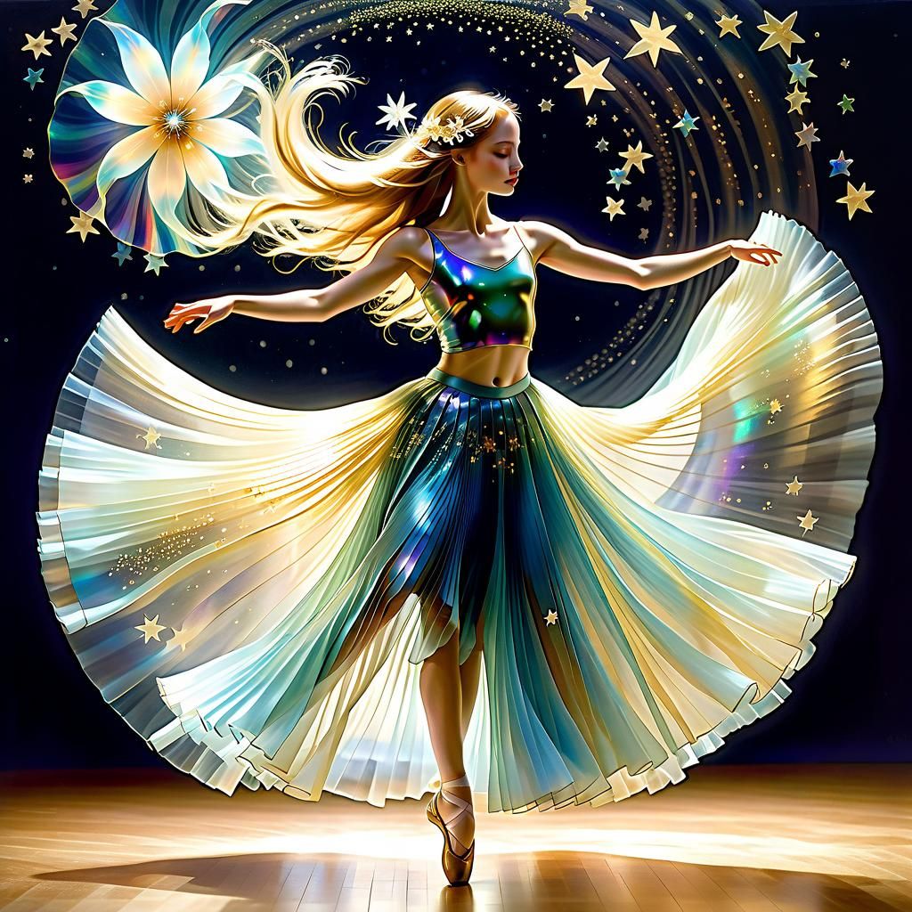 magic surrealism, magic realism, Iridescent :: Iridescent luminous translucent graceful dancer wearing ...  by @Uttia Majumdar