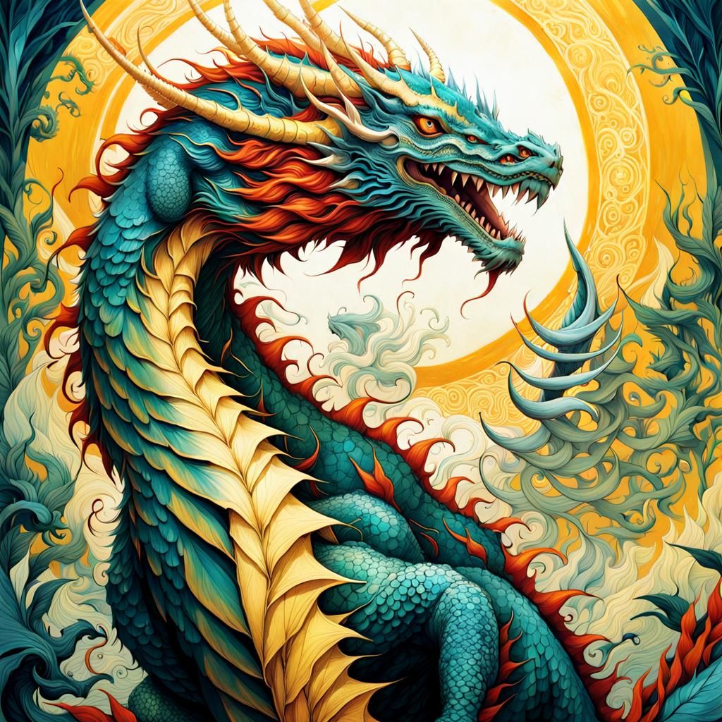 The Mighty Blue Dragon - AI Generated Artwork - NightCafe Creator