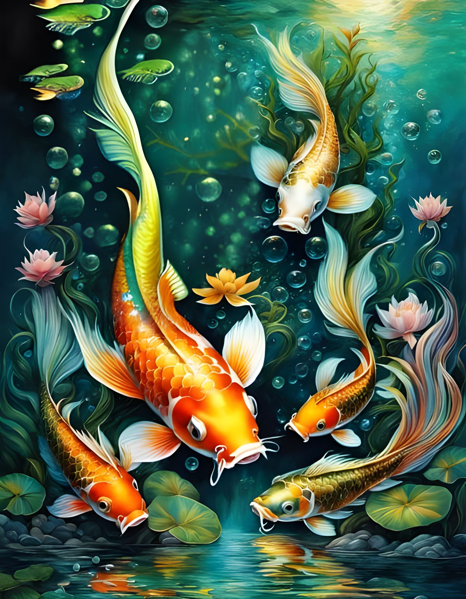 Koi Fish Family  by @Jane77755