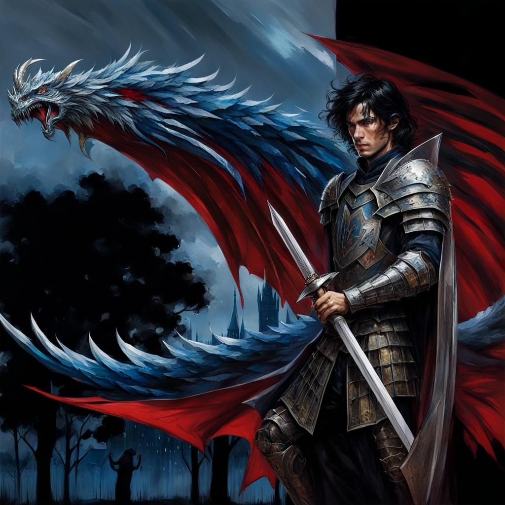Knight and dragon