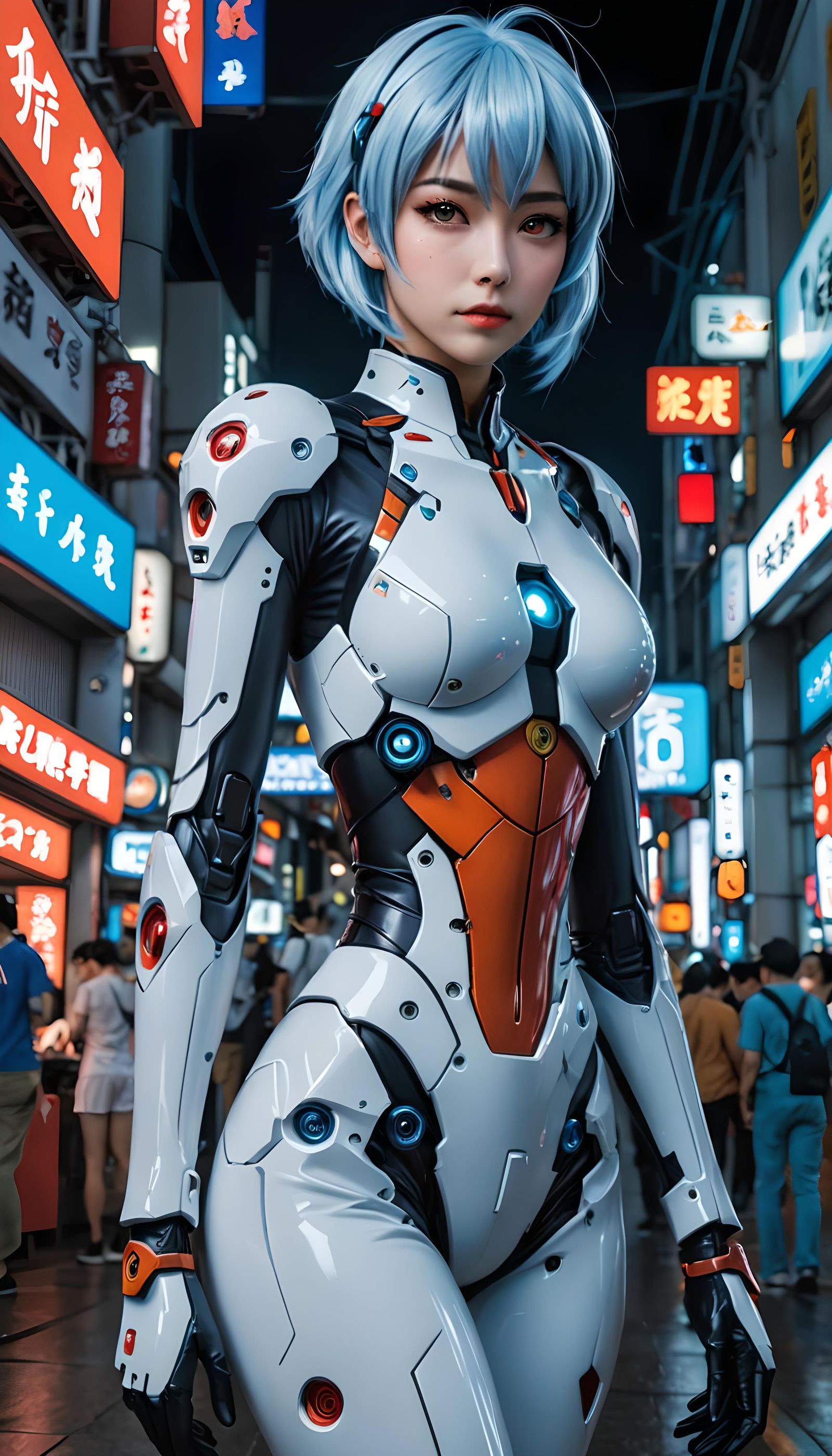 Rei Ayanami cosplay (1/2) - AI Generated Artwork - NightCafe Creator