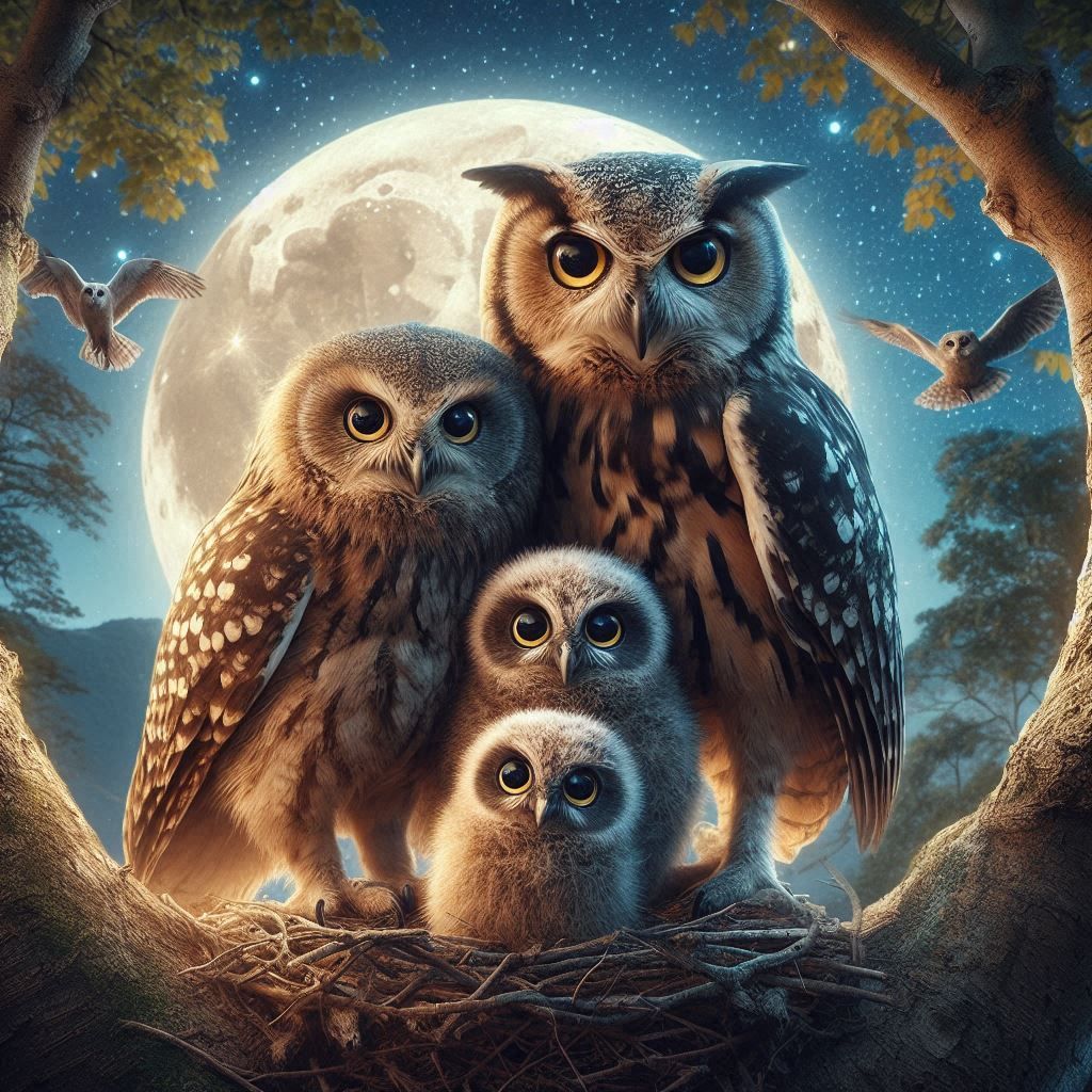 a family of owls