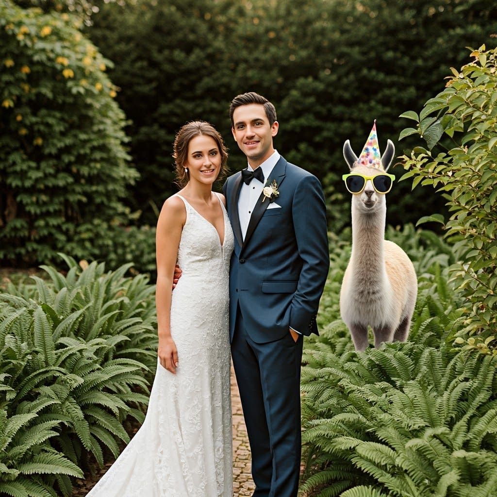 Llama Photobomb 