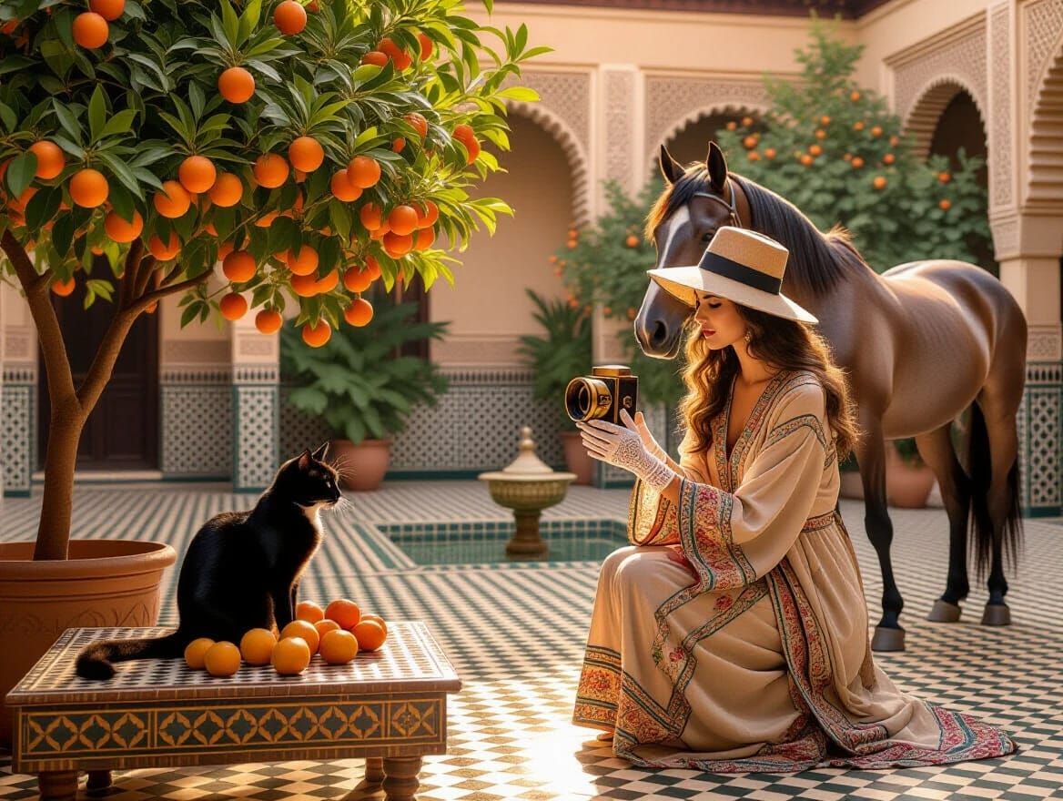 Photographing the cat