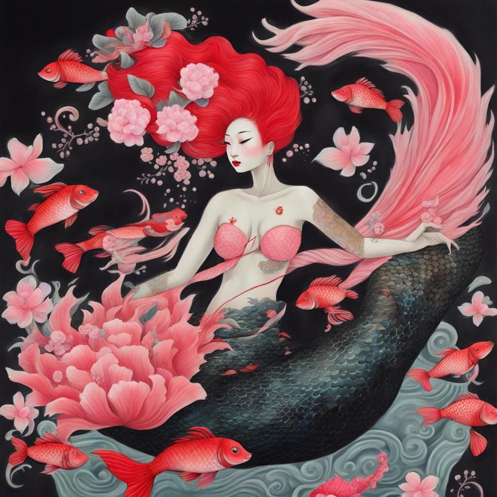 Red Geisha Mermaid