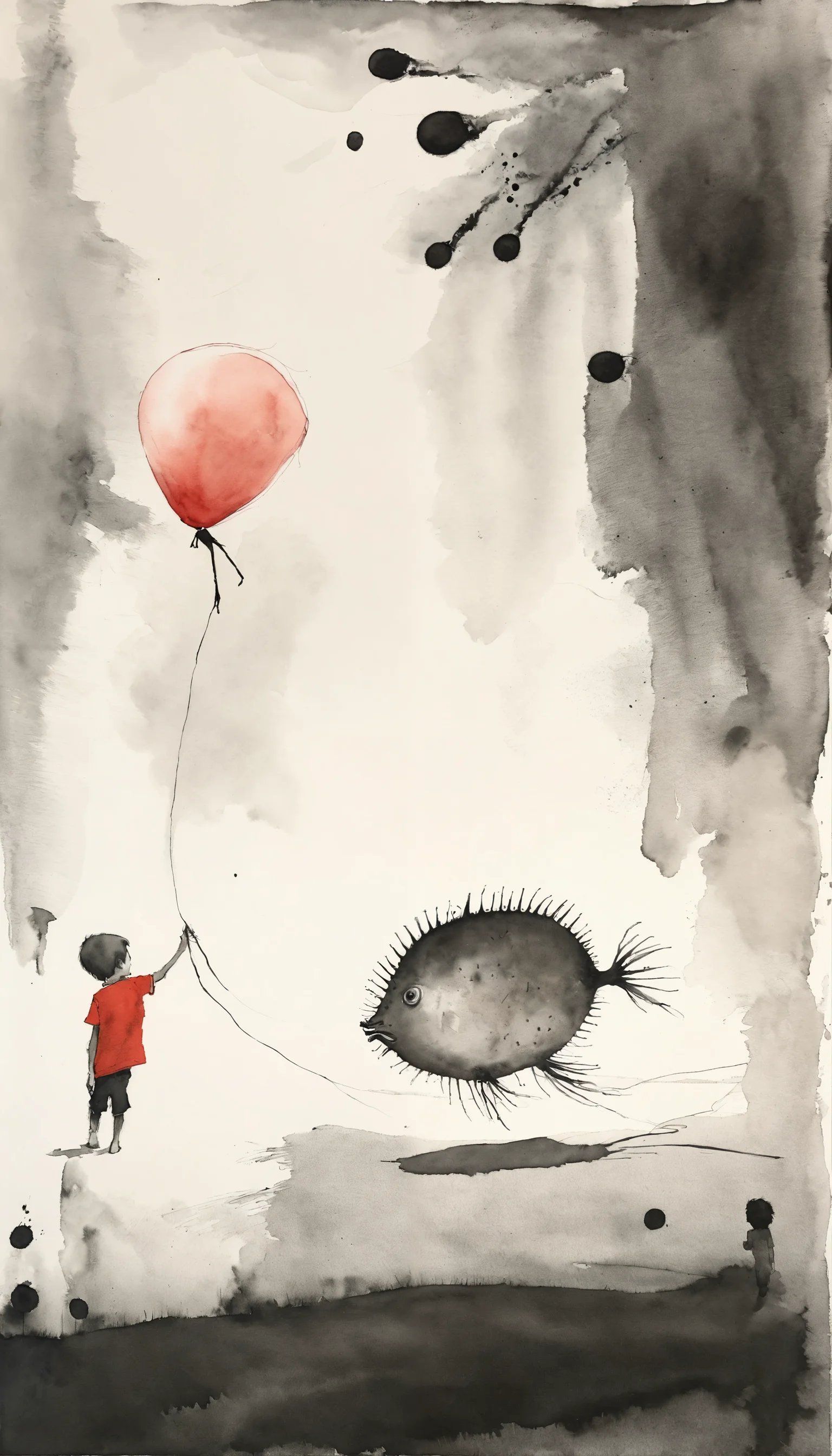 Boy and the ballon (Surrealism)