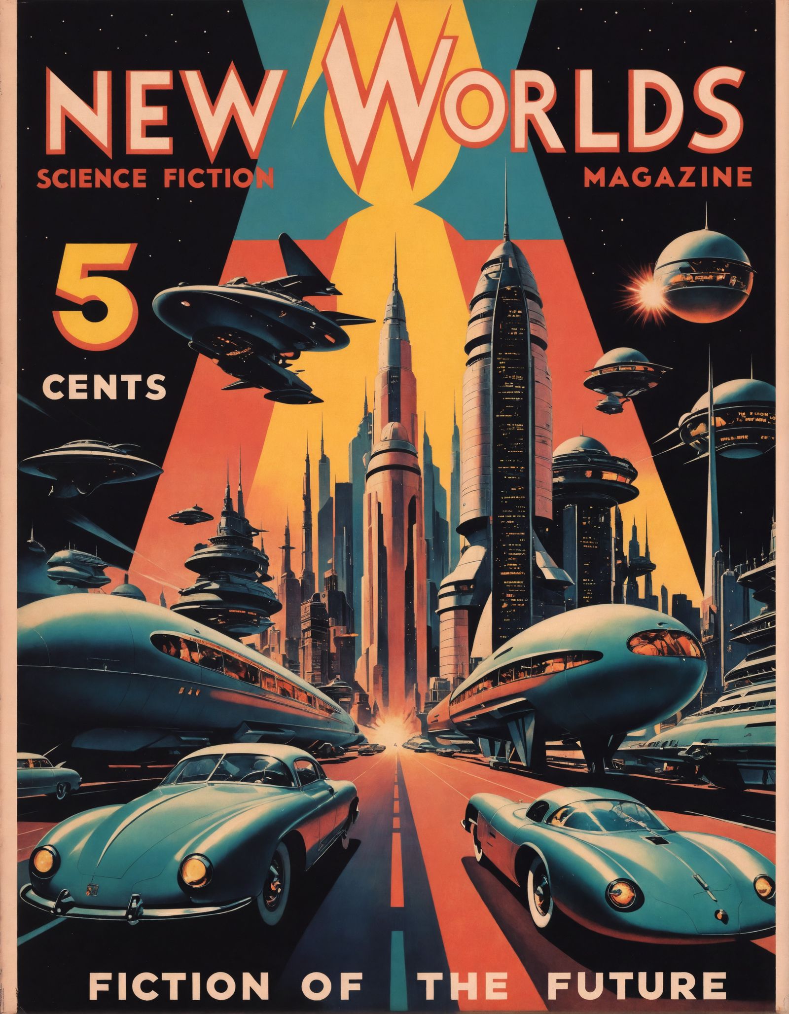 Retro Science-fiction magazine from 1954  by @That cinema teacher
