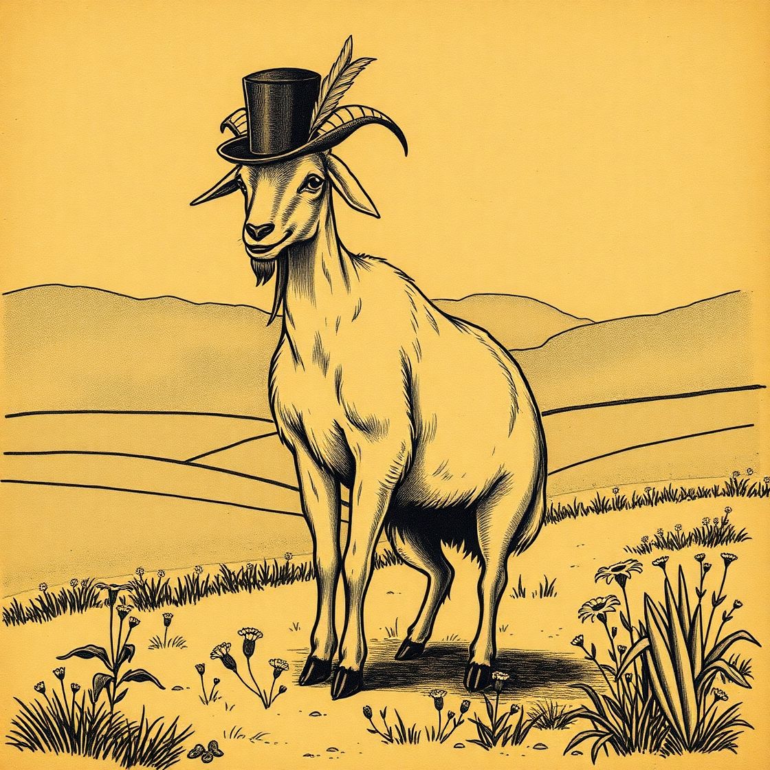 Gentleman posing Goat