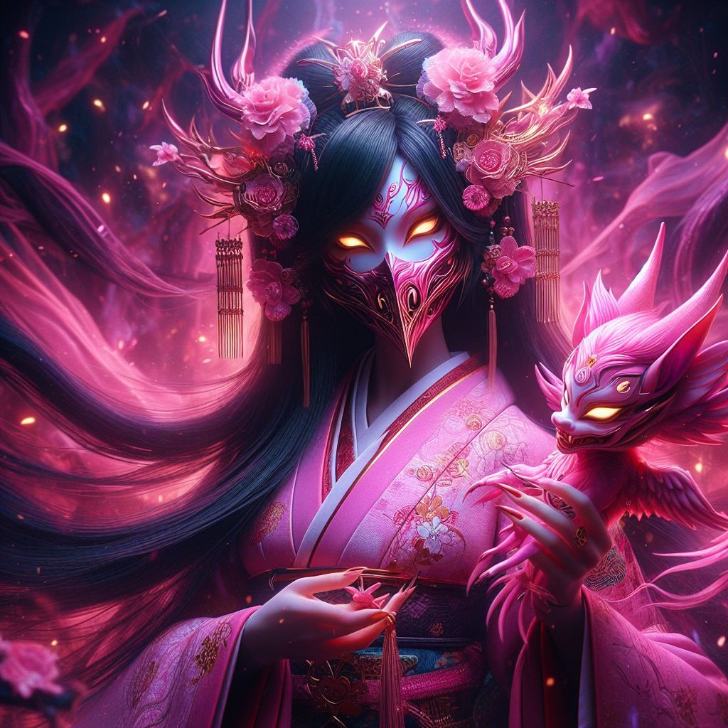 Hannya mask geisha 1