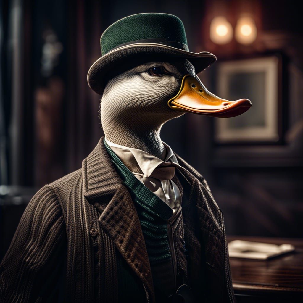 A Gangster Duck from 19th century AI Generated Artwork NightCafe