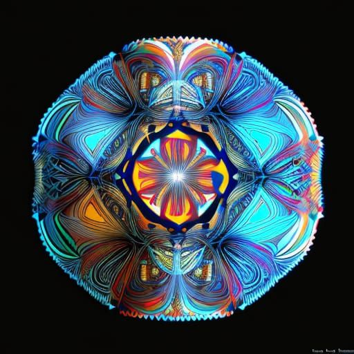 Testudine abstract vector fractal, wave function, Zentangle,...