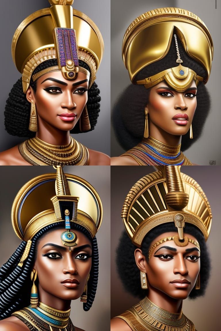 elegant HANDSOME African Pharaoh Ramses, KING of Egypt, beautiful face ...