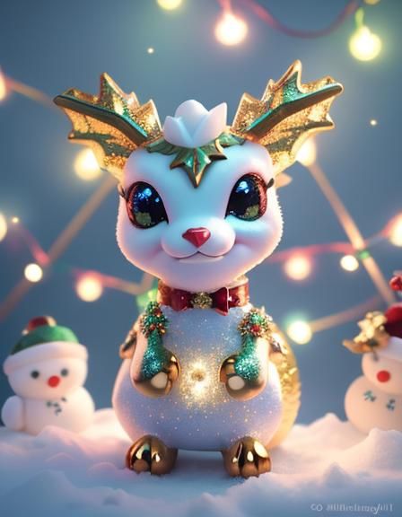 Christmas 🎄 Dragon - AI Generated Artwork - NightCafe Creator