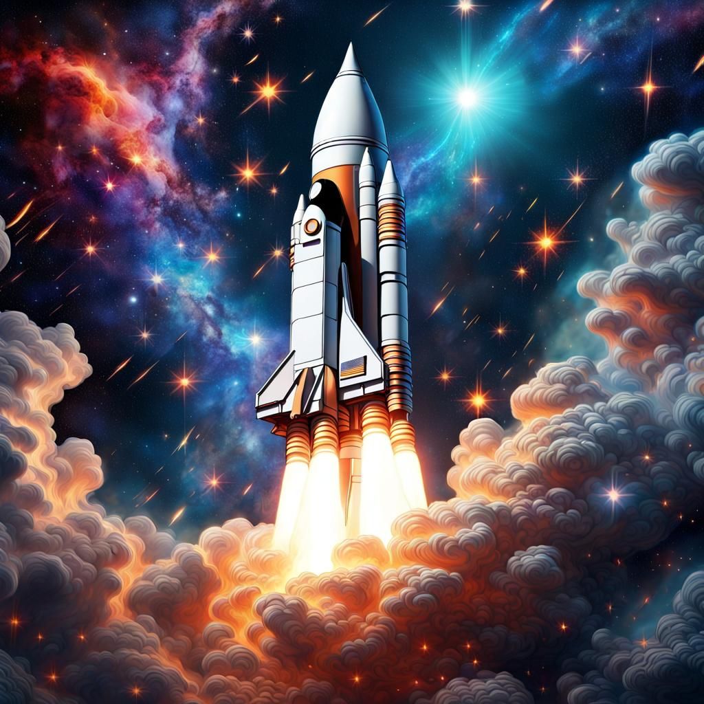 Shooting for the moon.🚀🌠 AI Generated Artwork NightCafe Creator