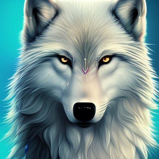 CHTULHU WHITE7FANG WHITE WOLF - AI Generated Artwork - NightCafe Creator