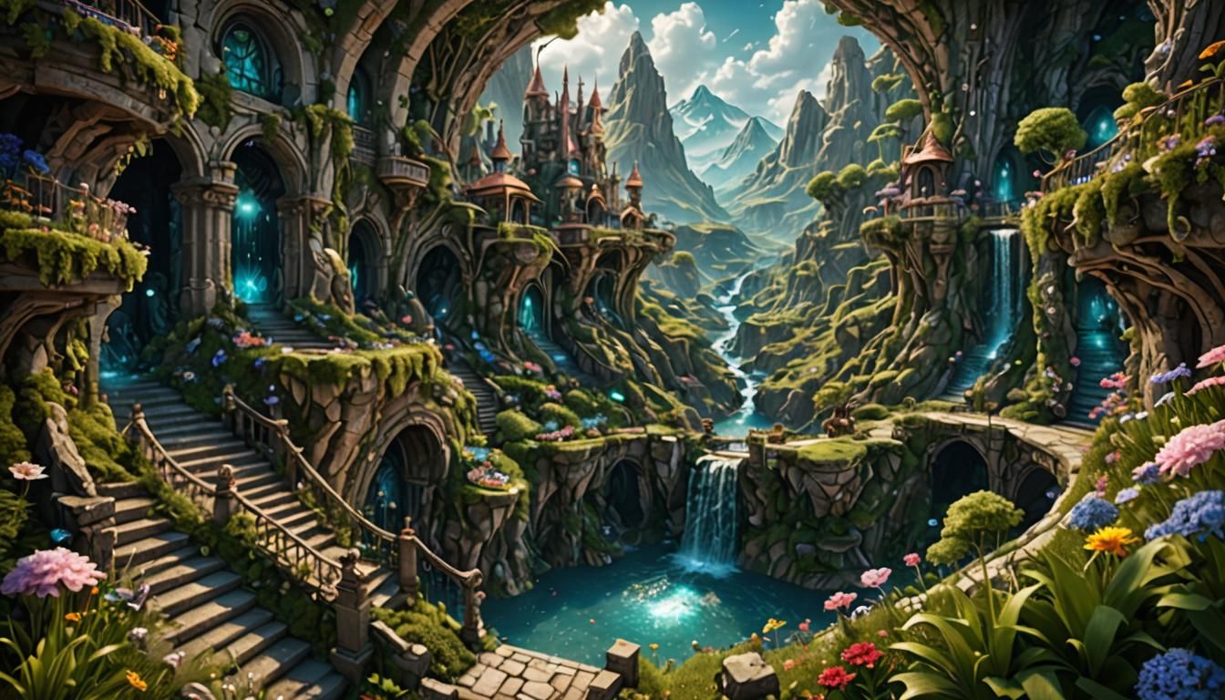 Epic Spring Gaming World - AI Generated Artwork - NightCafe Creator