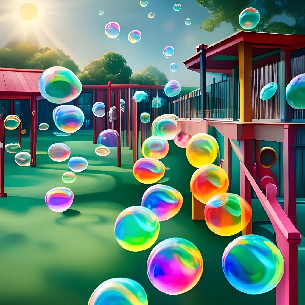 Bubbles On The Playground - AI Generated Artwork - NightCafe Creator