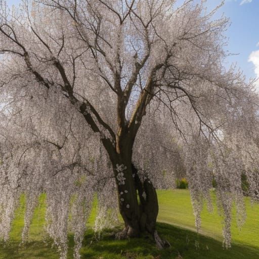 whomping willow with flowers