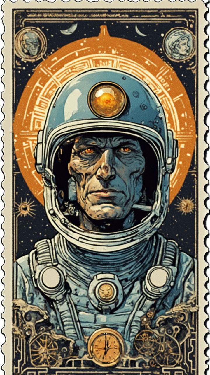 Retro SciFi Postal Stamps