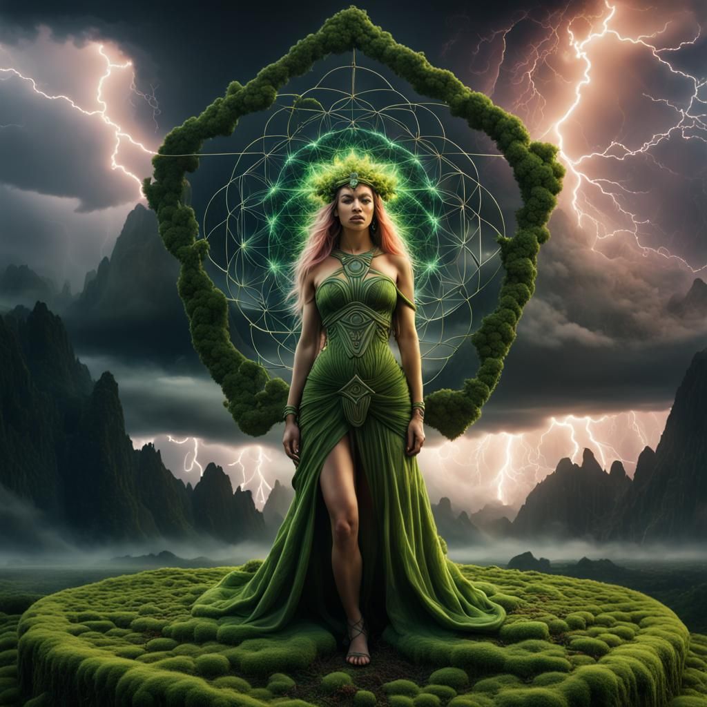 Moss Goddess AI Generated Artwork NightCafe Creator