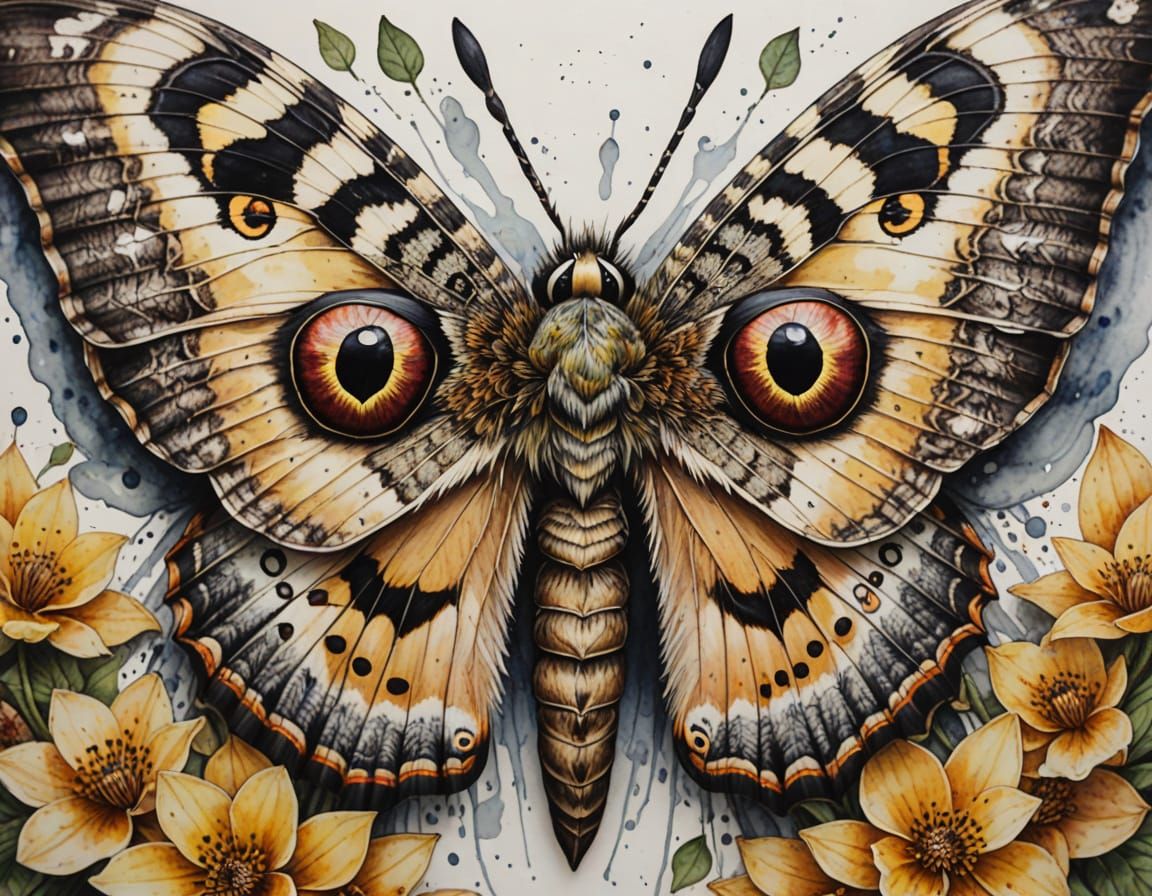 Face amongst to flowers  by @Gina Morley