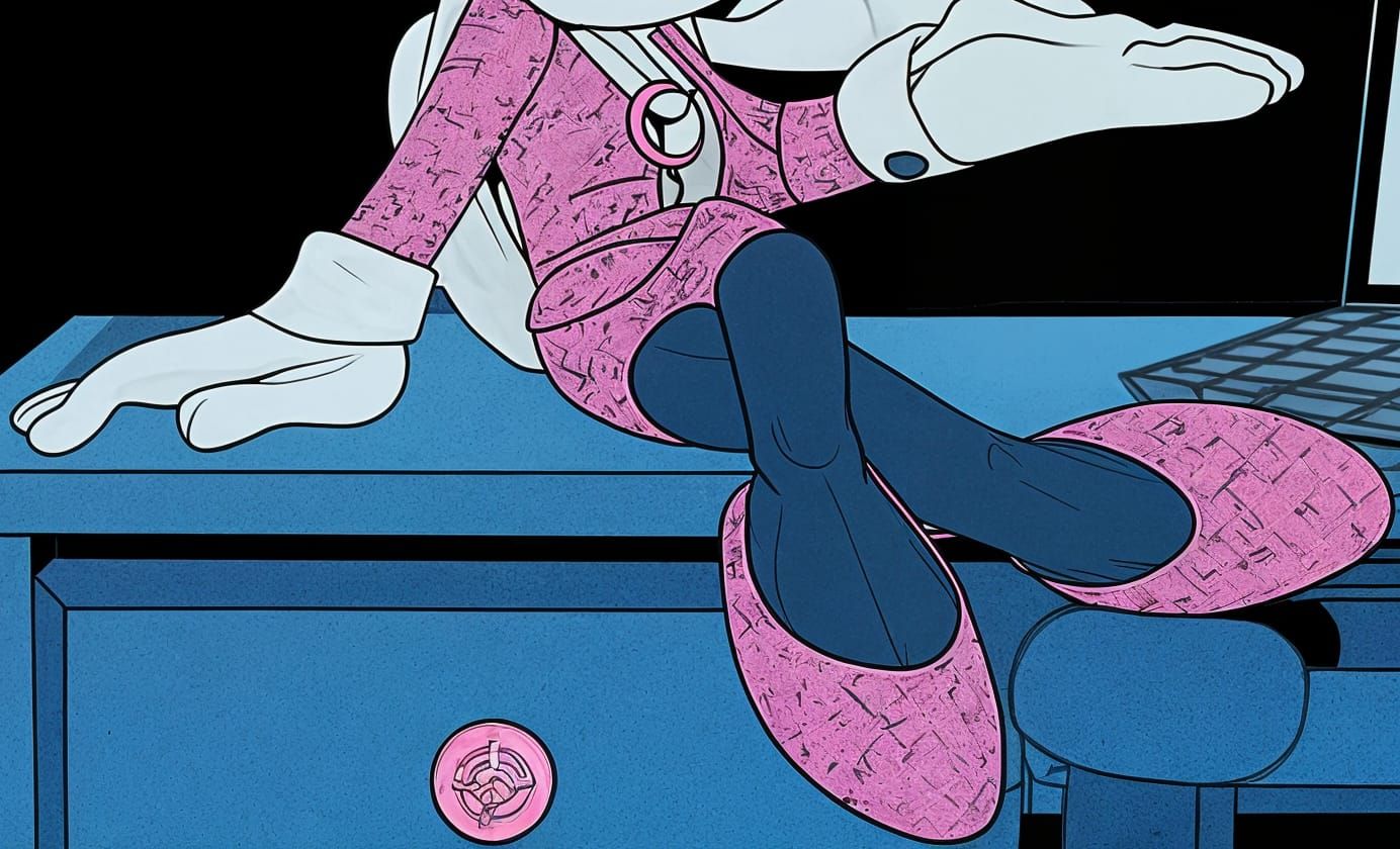 Jewel the Beetle's Pink Wedged Pumps #4