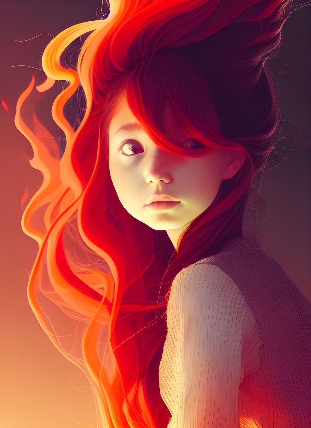 Fiery Redhead - AI Generated Artwork - NightCafe Creator