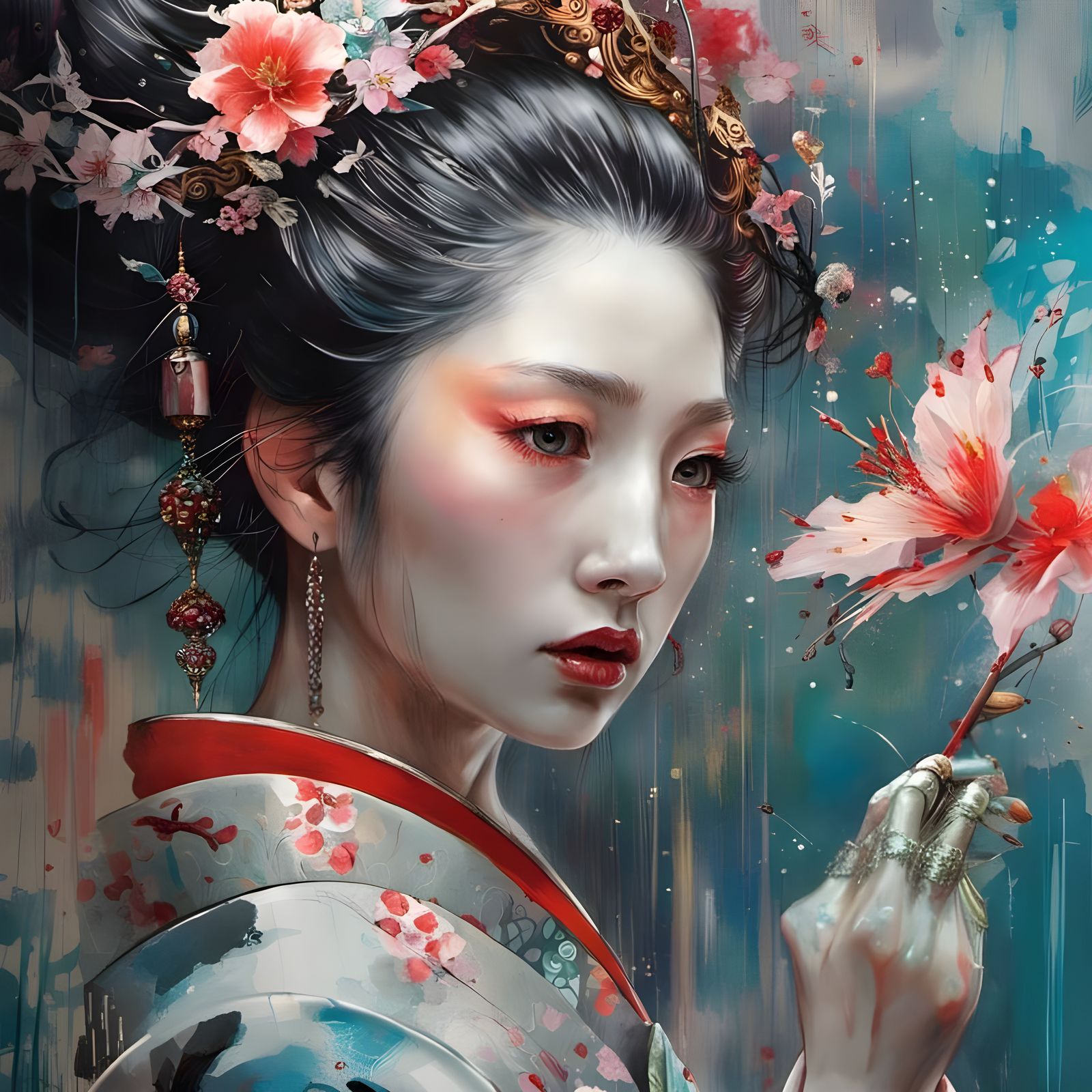 Geisha Artist - AI Generated Artwork - NightCafe Creator