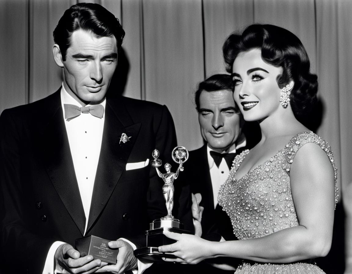 And the winners.... Elizabeth Taylor and Gregory Peck...  by @Sullivan-Shaw