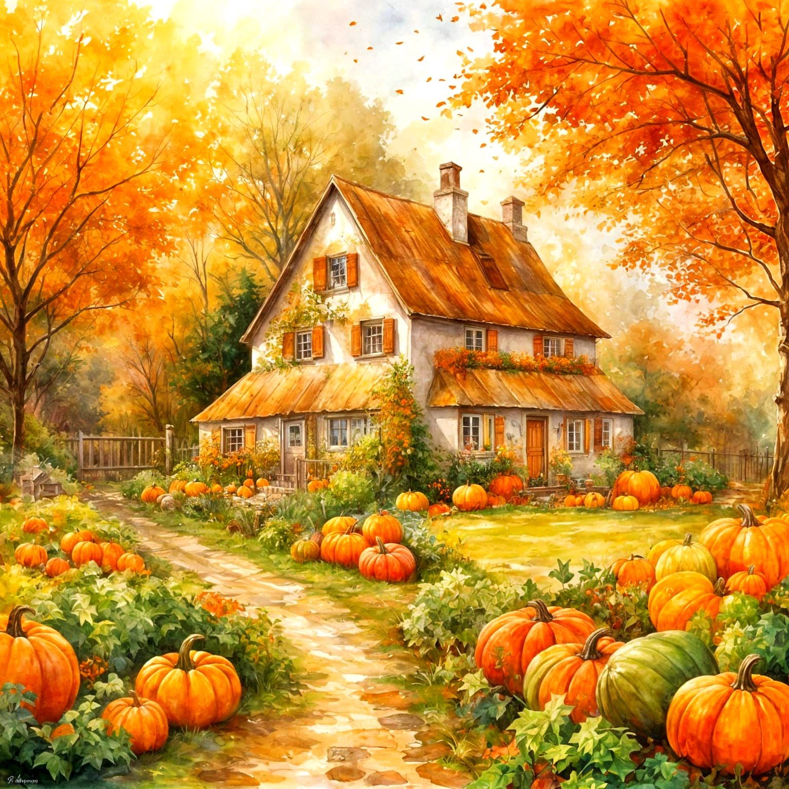 Harvest Cottage  by @Enesir