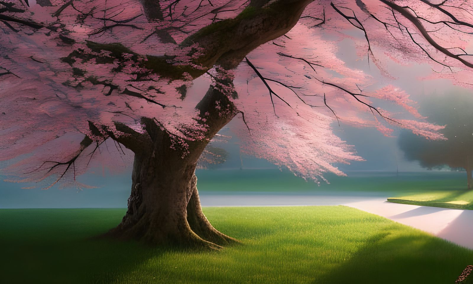 Ancient Majestic Cherry Blossom Tree