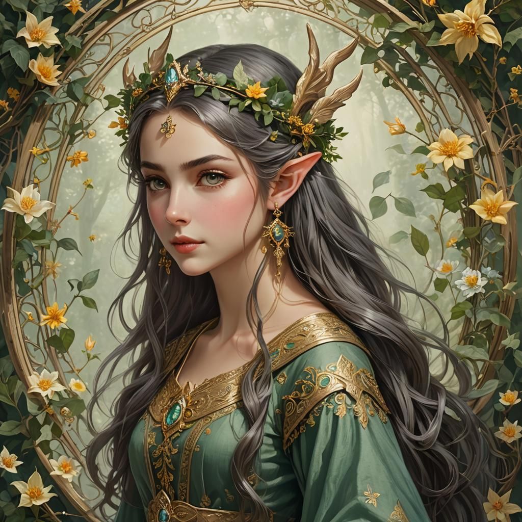 Lyra est une elfe de 17 ans. De sa grande élan taillecée, elle une posture gracieuse. Sa trop grande dorée s'meiller avec ses longs cheveuxi...