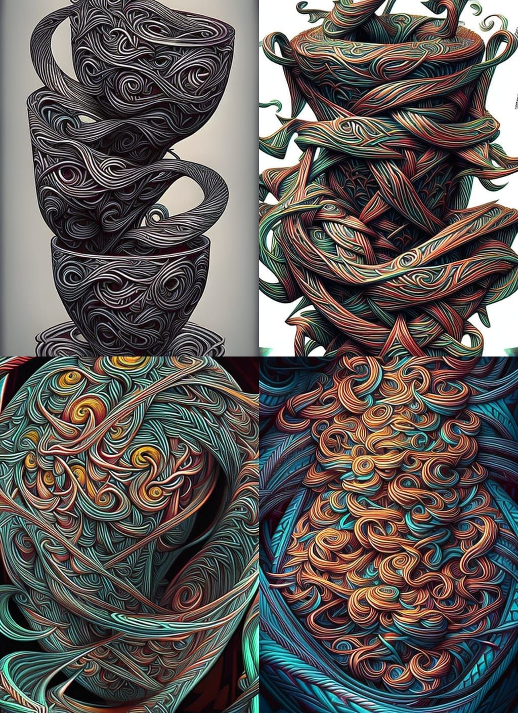 M.C. Escher cup of coffee